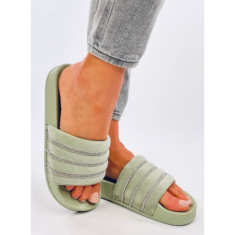 Tobogane cu strasuri Lynne Green verde 2 Tobogane cu strasuri Lynne Green verde 2