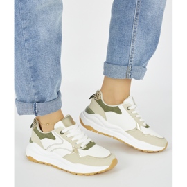 Pantofi sport de dama multicolori cu talpa groasa alb 1 Pantofi sport de dama multicolori cu talpa groasa alb 1