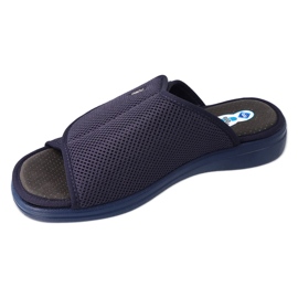 Papuci bărbați Dr.ORTO Befado cu velcro, pu 078M002, bleumarin albastru 1