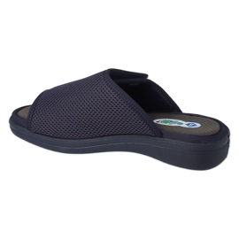 Papuci bărbați Dr.ORTO Befado cu velcro, pu 078M002, bleumarin albastru 4