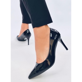 Pompe stiletto lacuite Charlotte Black negru 1