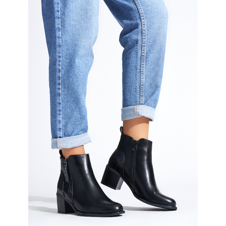 Botine negre elegante negru 1 Botine negre elegante negru 1