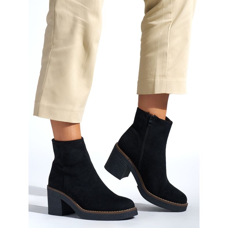 Botine negre de dama negru 1