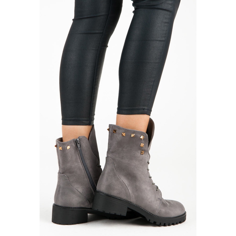 Bestelle Muncitori din piele de căprioară gri 1