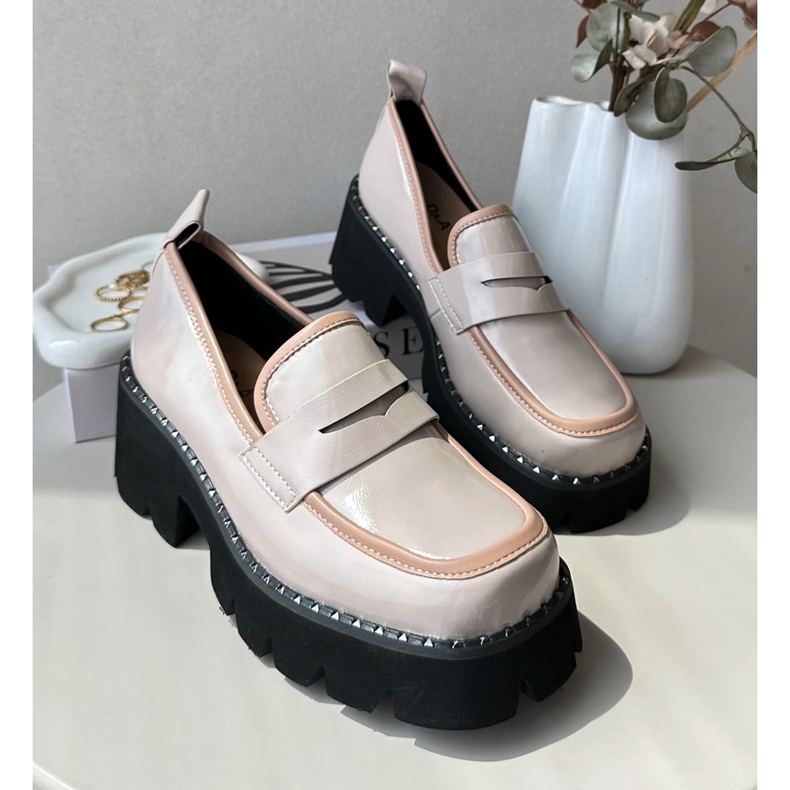 S.Barski Mocasini de damă din piele D&amp;A MR870-32 Bej 2