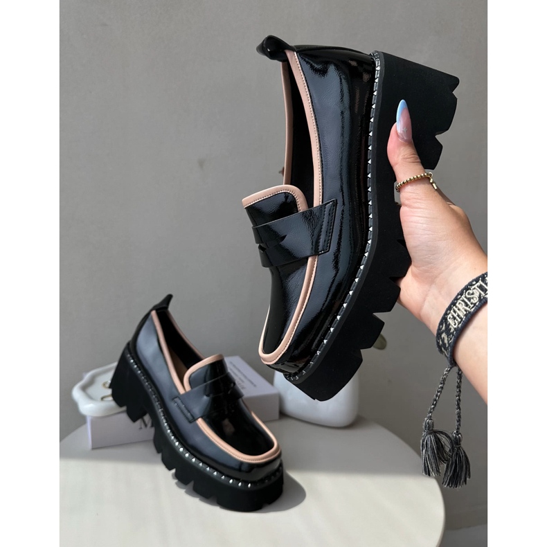 S.Barski Mocasini de damă din piele D&amp;A MR870-32 Negru 2