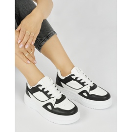 Pantofi sport de dama negri cu platforma negru 1