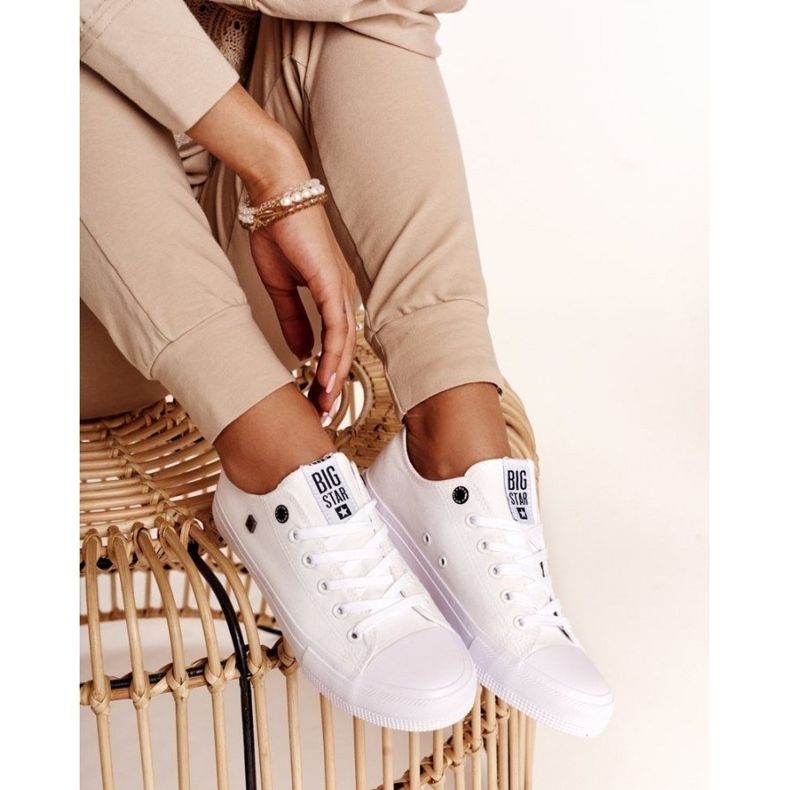 Adidași de damă clasici pentru femei Big Star AA274010 Alb 2