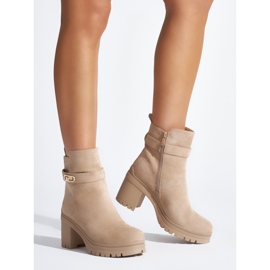 Botine de dama bej 1