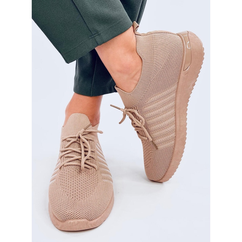 Pantofi sport Sharpe Khaki cu șosete bej 1