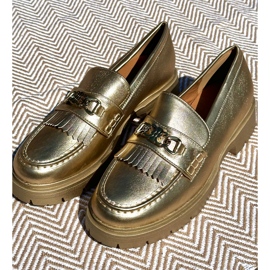 PH2 Mocasini Dama Piele Ecologica Cu Decoratie Aurie Zanita de aur 1