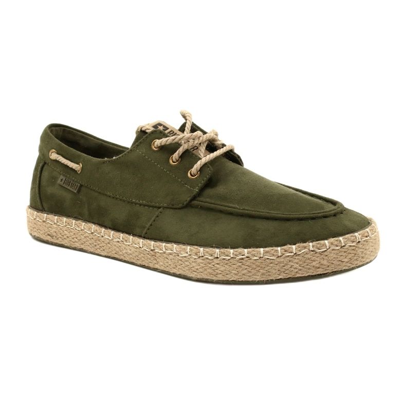Espadrile cu șireturi pentru bărbați Big Star NN174055 kaki verde 1