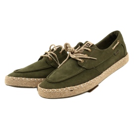 Espadrile cu șireturi pentru bărbați Big Star NN174055 kaki verde 2