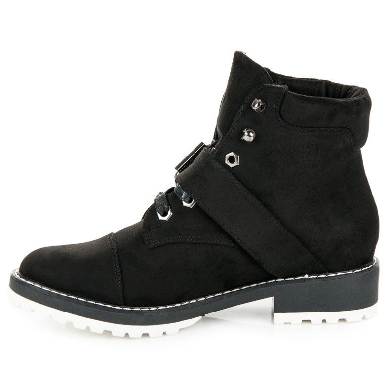 Vices New Collection Capcani din piele de căprioară negru 2