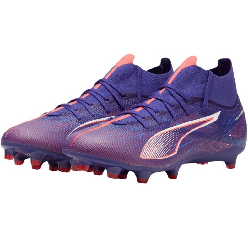 Pantofi de fotbal Puma Ultra 5 Match+ FG/AG 107686 01 violet 1