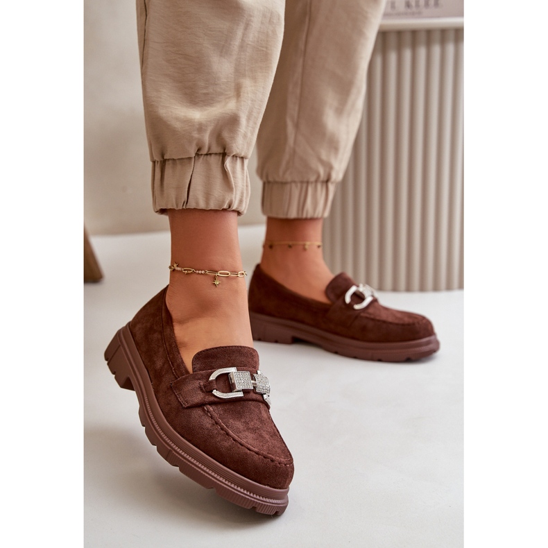 Mocasini De Damă Eco Suede Cu Decor, Wistera Maro 2