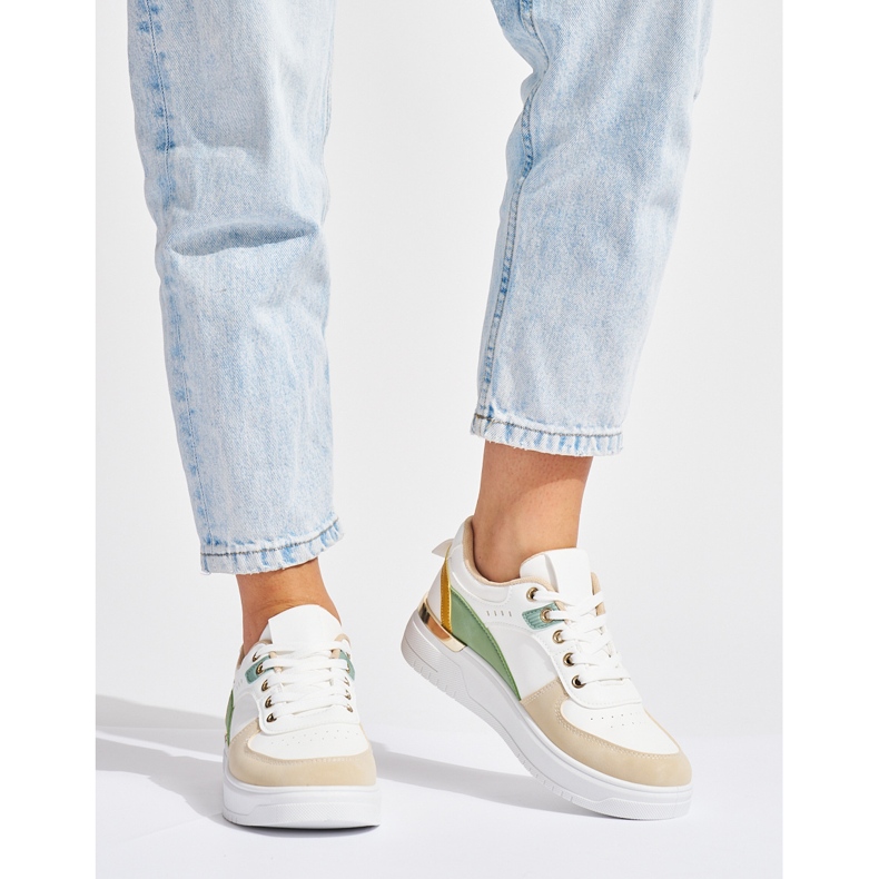 Pantofi sport multicolori de dama cu platforma 2