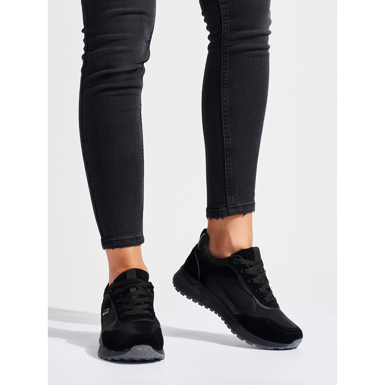 Pantofi sport de dama de culoare neagra negru 1 Pantofi sport de dama de culoare neagra negru 1