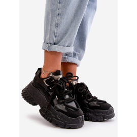 Pantofi de damă pe talpă masivă, Nevela neagră negru 1