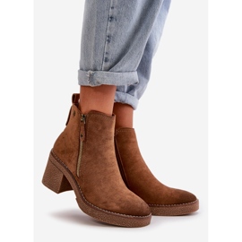 Botine izolante de dama din piele intoarsa ecologica, maro Velarilla 1 Botine izolante de dama din piele intoarsa ecologica, maro Velarilla 1