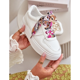 Pantofi Dama Platforma Cu Sireturi Decorative, Mistra Alb 7