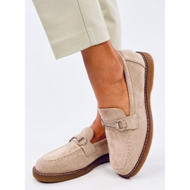 Mocasini de dama Vaux Khaki bej 2 Mocasini de dama Vaux Khaki bej 2