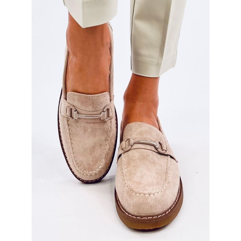 Mocasini de dama Vaux Khaki bej 1 Mocasini de dama Vaux Khaki bej 1