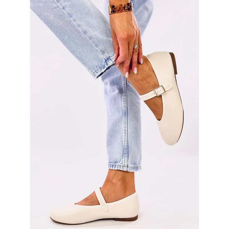 Balerini Rotaro Khaki cu curea bej 2