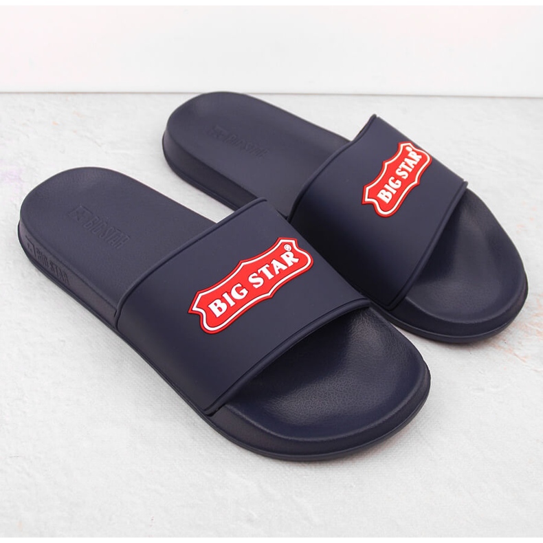 Șlapi sport pentru bărbați, de culoare bleumarin, Big Star OO174029 albastru 1 Șlapi sport pentru bărbați, de culoare bleumarin, Big Star OO174029 albastru 1