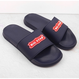 Șlapi sport de culoare bleumarin Big Star OO274039 albastru 1
