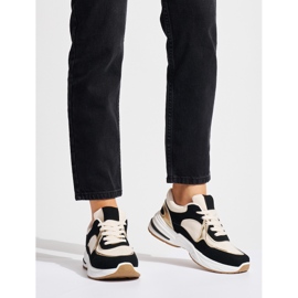 Adidași negri și bej cu talpă groasă alb 2 Adidași negri și bej cu talpă groasă alb 2