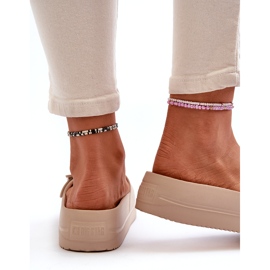 Flip-flops de damă din spumă pe platformă cu cataramă Big Star NN274A666 bej 1 Flip-flops de damă din spumă pe platformă cu cataramă Big Star NN274A666 bej 1