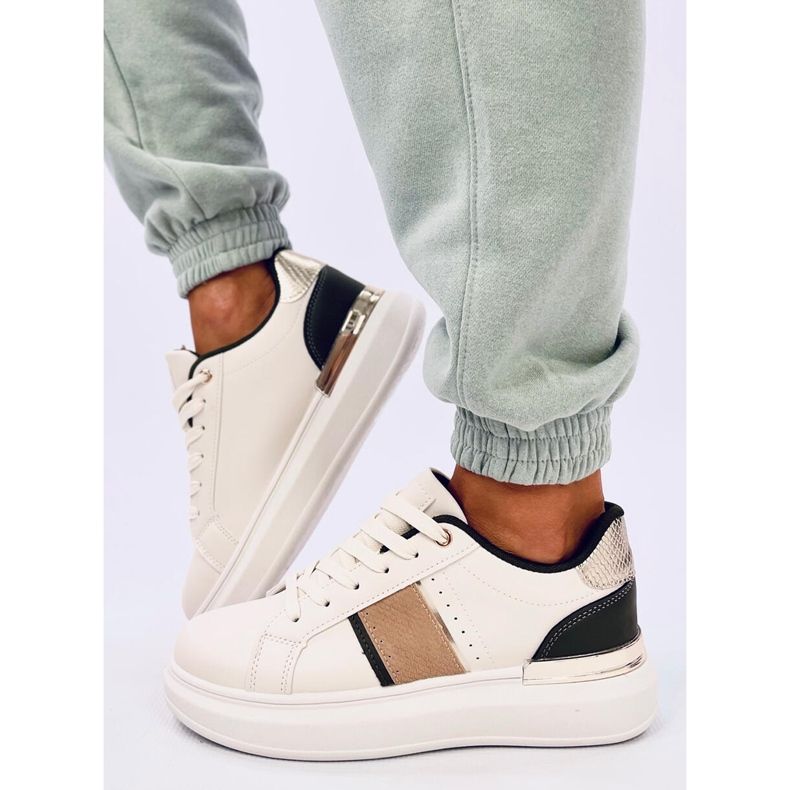 Tenisi Holms cu platforma bej 1