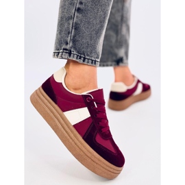 Adidași Belmont Wine cu talpă înaltă roșu 1 Adidași Belmont Wine cu talpă înaltă roșu 1