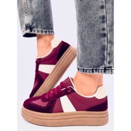 Adidași Belmont Wine cu talpă înaltă roșu 2 Adidași Belmont Wine cu talpă înaltă roșu 2