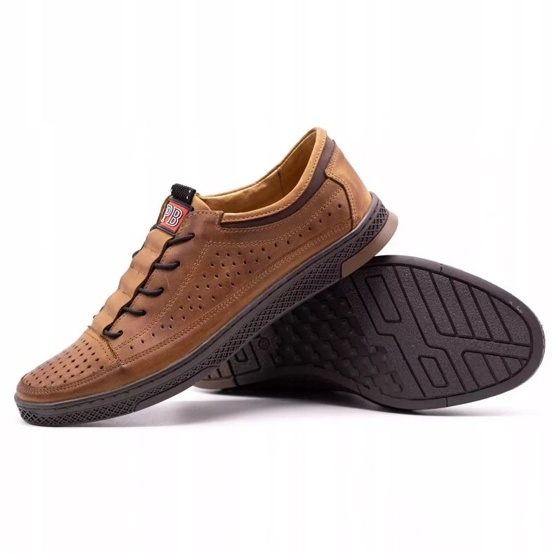 Polbut Pantofi barbati din piele K22P camel maro 1
