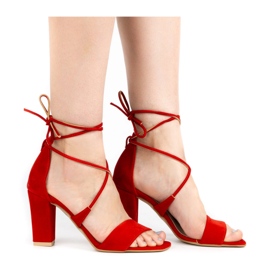 Ivbut Sandale de damă cu toc înalt Polish 951IV roșu roşu 1