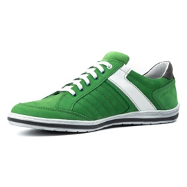 KOMODO Pantofi pentru bărbați din piele verde 236K 1