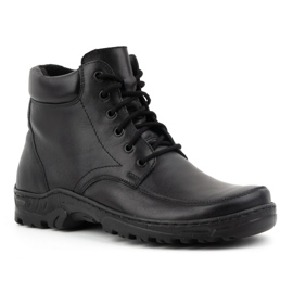 WASAK Botine izolate pentru bărbați, piele Polish 0151W, negru 2