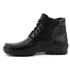 WASAK Botine izolate pentru bărbați, piele Polish 0151W, negru 1
