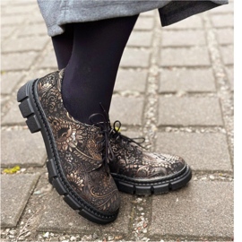 Olivier Pantofi de damă din piele cu talpă groasă, flori, 1.134 PLN multicolor 2