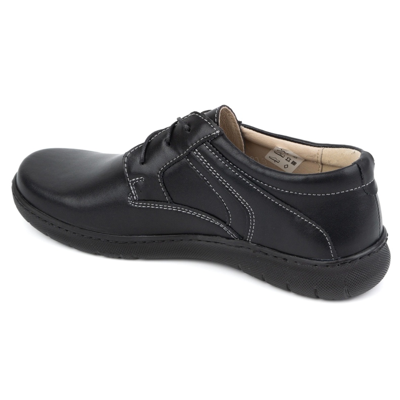 Olivier Pantofi de dama din piele 0819 neagra negru 1