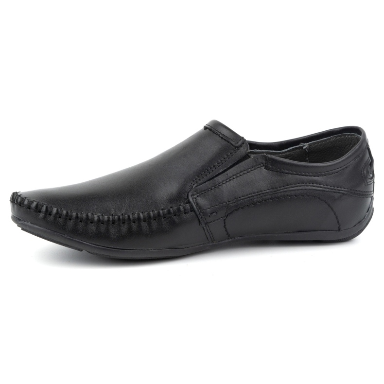 Olivier Mocasini pentru bărbați din piele slip-on 4206 negru 1