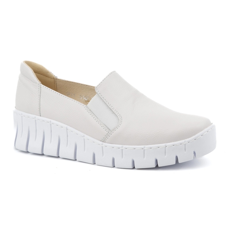 WASAK Pantofi de dama din piele, pantofi slip-on 0721W, alb 1
