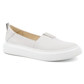 WASAK Pantofi de dama din piele, pantofi slip-on 0711W, alb 1