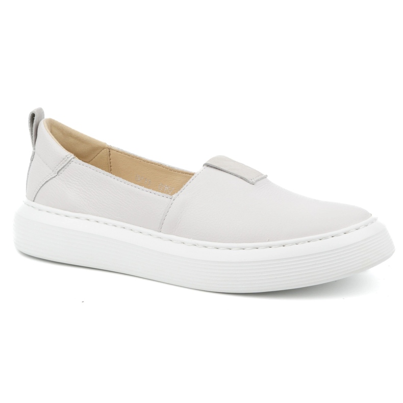 WASAK Pantofi de dama din piele, pantofi slip-on 0711W, alb 1
