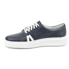KOMODO Pantofi casual barbati din piele 910/2, bleumarin albastru 1