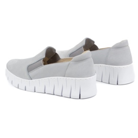 WASAK Pantofi slip-on damă din piele 0721W albastru 5