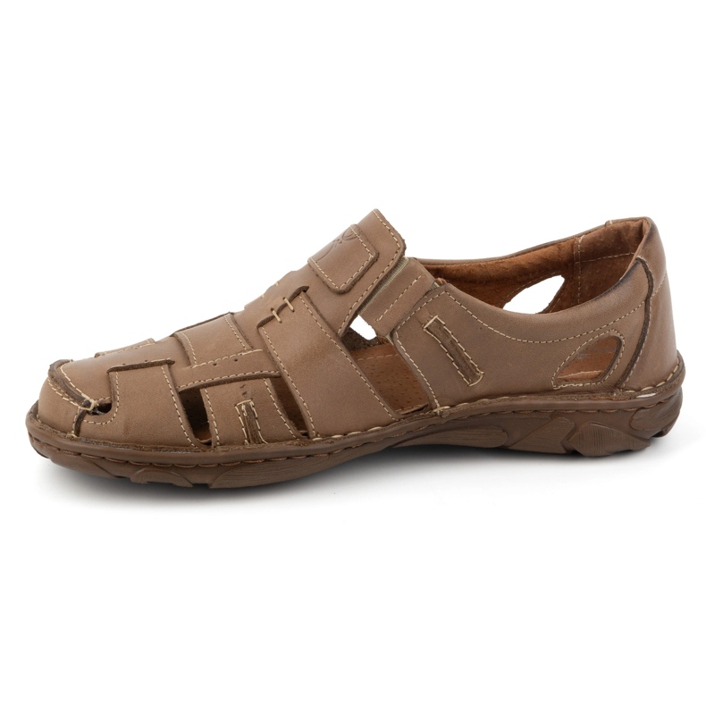 Olivier Pantofi slip-on din piele de vară pentru bărbați 902MP Maro de vară 1