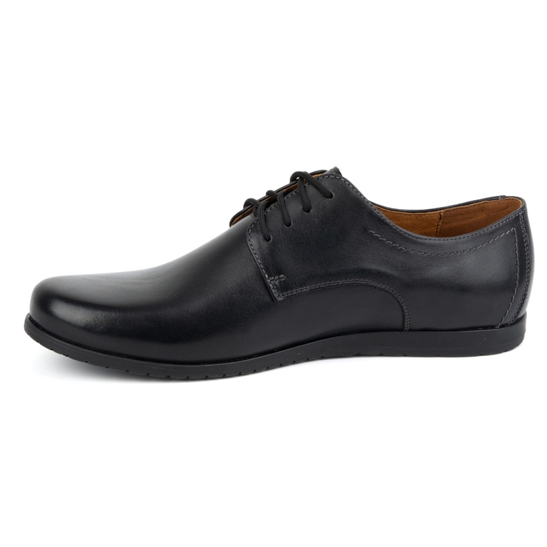 Pantofi eleganti din piele pentru barbati KAMPOL Model 326 negru 1